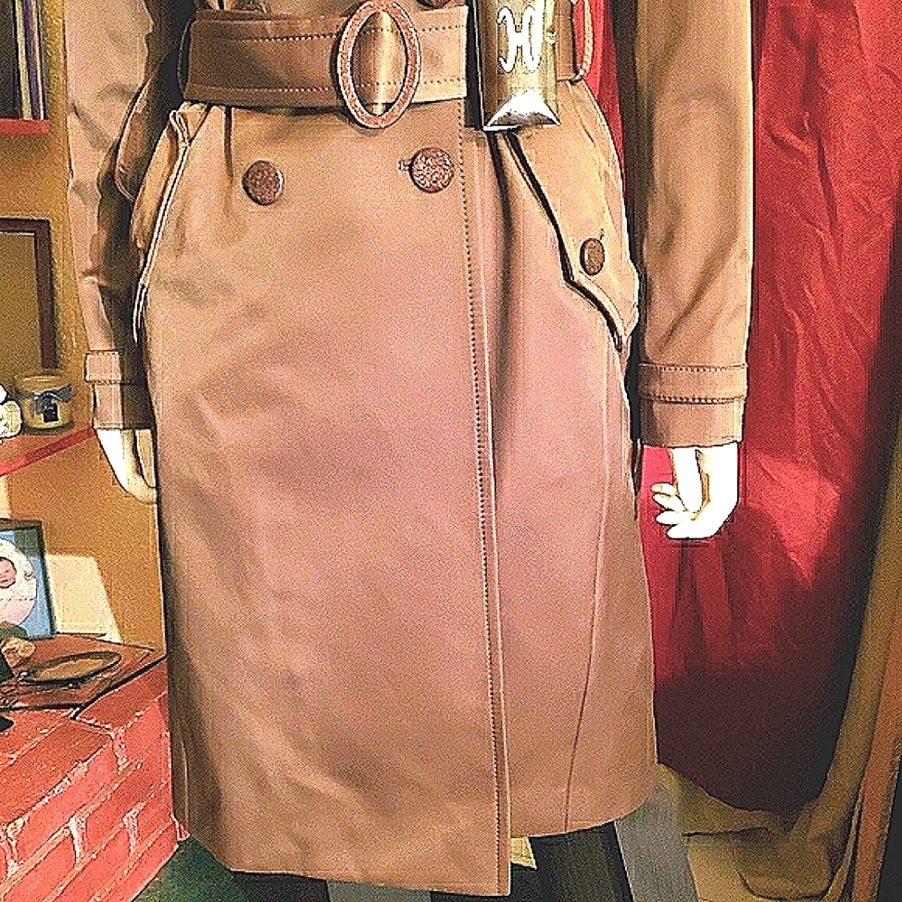 Brown Trench Coat from the Cole Haan Collection - Picture 3 of 8